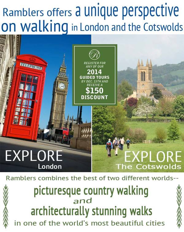 A unique walking perspective with Ramblers and a 150 discount